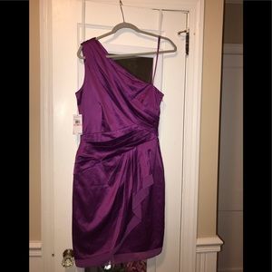 Purple satin dress